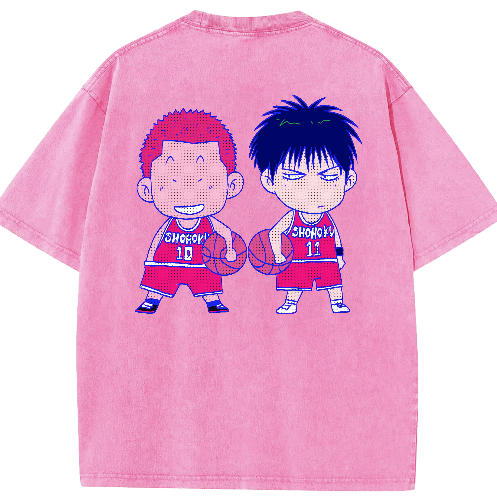 （画像用） SLAM DUNK／スラムダンク 綿100% ヴィンテージ風 半袖Tシャツ（背面プリント）